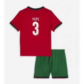Portugal Pepe #3 Replica Home Minikit Euro 2024 Short Sleeve (+ pants)